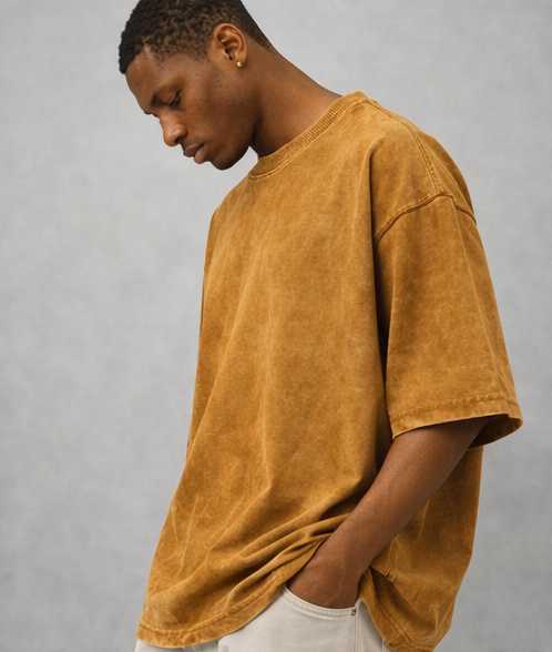 ZAMAA Marble Washed Oversized T-Shirt – Premium Streetwear Essential