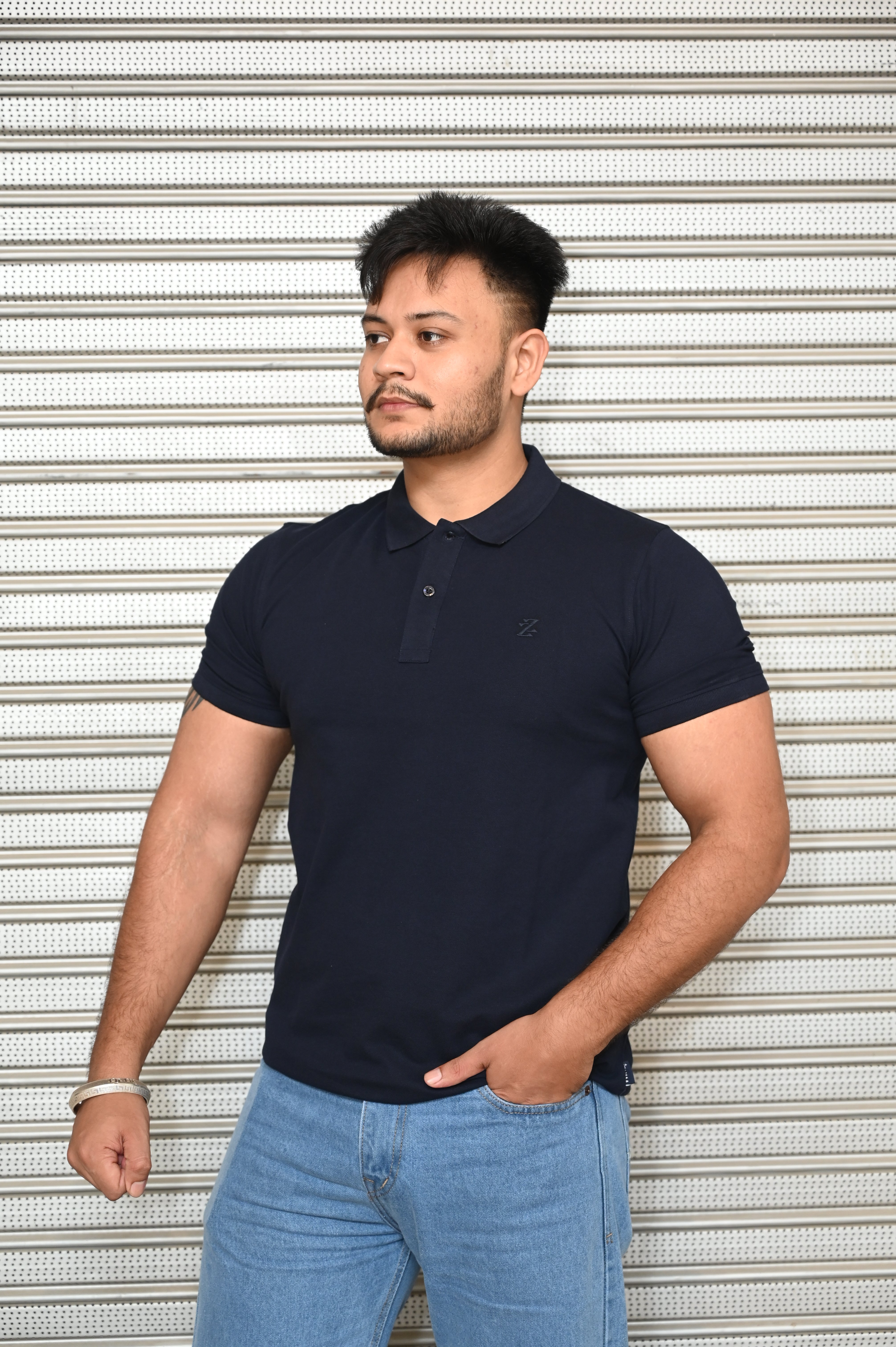 Zamaa Navy Polo T-shirt