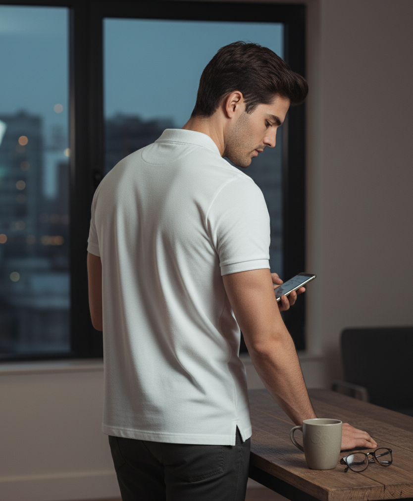 Zamaa White Polo T-Shirt