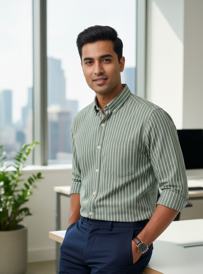 Striped Oxford Cotton Shirt